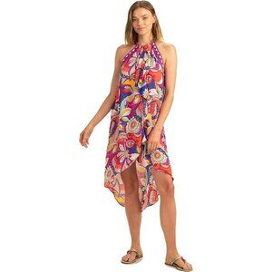 TRINA TURK seville maxi dress coverup SMALL NEW swim beach tropical retro